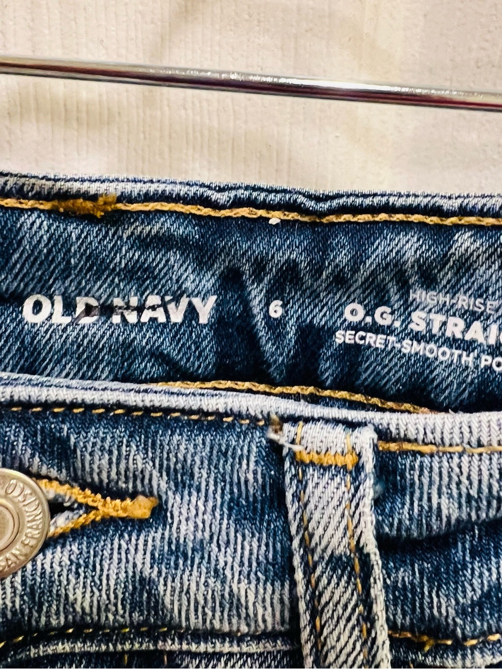 Old Navy Two-Tone Blue Cutoff Denim Shorts - Picture 3 of 3